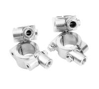 WWHJR 2Pcs Motorcycle Handlebar Mount Holder Clamp 8mm/10mm Thread 7/8" Handlebar Rearview Mount Holder Adapter Aluminum alloy reinforced rearview mirror base Aluminum alloy reinforced rearview mi