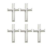 WWHJR 5pcs Elegant Gold Crucifix Brooch Handmade Unisex Alloy Badge Corsage Pin for Event and Fashionable Outfits Cross Brooch Badge Cross Brooch Badge