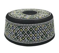 WWHJR Muslims Men Namaz Hat Traditional Kufi Hat Eid Embroidered Muslims Men Hat Men's Hui Muslim prayer hat Men's Hui Muslim prayer hat