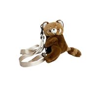 WWHJR Plush Panda Shoulder Bag Lovely Cartoon Bear Backpack Dating Bag Soft Crossbody Bag Simple Messengers Bag for Daily Red Panda Papa Bag Plush Doll Crossbody Bag Red Panda Papa Bag Plush Doll