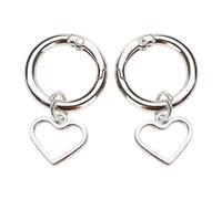 WWHJR Unique Punk Style Shoe Buckles with Dark Heart, Star & Skull Pendants - Unisex Boot Accessory
