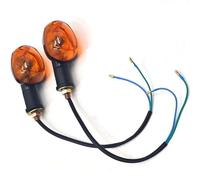 WWHUMM Motorbike Turning Indicators Front & Rear Chopper Turn Signal Light Indicator Blinker Tail Flasher Lamp For Dax ST CT Z50 50 125cc Indicator Light(Black-B)