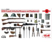 Wwi French Infantry Weapon and Equipment 1:35 Plastic Model Kit Icm