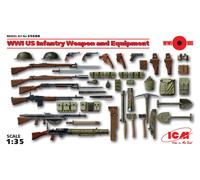 Wwi Us Infantry Weapon and Equipment 1:35 Plastic Model Kit Icm