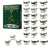 WWII Aircraft Advent Calendar - 24 Days of Iconic Warbirds, airplane advent calendar, with 24 Mini Warbirds to Unbox (Three-dimensional type)