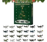 WWII Aircraft Advent Calendar - 24 Days of Unique Mini Warbirds, Christmas Countdown Gifts for Model Collectors, Aviation Enthusiasts & History Buffs (1pc)