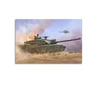 WWII Art Poster British Tank Challenger 2 Tank Poster Decorative Painting Canvas Wall Posters And Art Picture Print Modern Family Bedroom Decor Posters 20x30inch(50x75cm)