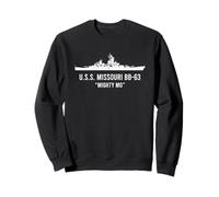 WWII Battleship Vintage Ship Military USS Missouri BB-63 Sweatshirt