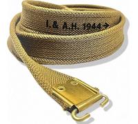 WWII British Lee Enfield Rifle Sling for No.1 Premium Cotton Canvas Webbing Strap | Adjustable Military Reproduction Sling for Reenactment, Collection & Display