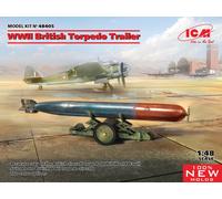 WWII British Torpedo Trailer (100% New Molds) 1:48 Plastic Model Kit ICM