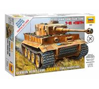 Wwii German Battle Tank Tiger I Early Plastic Kit 1:72 Model Zvezda