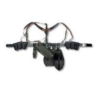 WWII German K98 Leather Equipment Set Retro Outdoor Combat Black Carrying Gear Replica WW2 Soldier 98K Items, Black, Outdoor