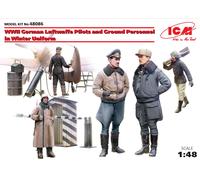 WWII German Luftwaffe Pilots & Ground Personnel Winter Uniform 5 Figure 1:48 Kit