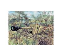 WWII- GERMAN PAK40 AT GUN W/SERVANTS - SOLDIERS 1:72 - Italeri 6096
