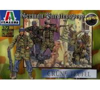 Wwii German Paratroopers Figures Plastic Kit 1:72 Model Italeri