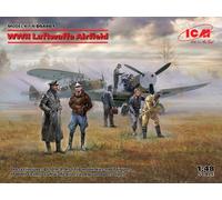 Wwii Luftwaffe Airfield Messerschmitt Bf 109f-4 Hs 126 Pilots & Personnel 1:48