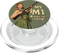 WWII Pin Up M-1 Garand Graphic PopSockets PopGrip for MagSafe
