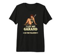 WWII Pin Up M-1 Garand Graphic Premium T-Shirt