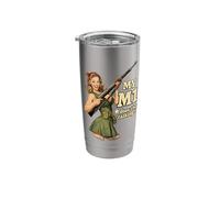 WWII Pin Up M-1 Garand Graphic Stainless Steel Insulated Tumbler