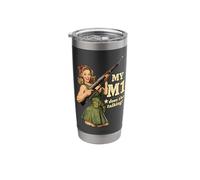 WWII Pin Up M-1 Garand Graphic Stainless Steel Insulated Tumbler