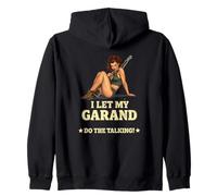 WWII Pin Up M-1 Garand Graphic Zip Hoodie