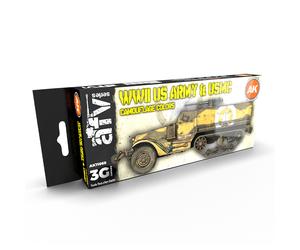 WWII US Army And USMC Camouflage Colors - AK Interactive - AK11668