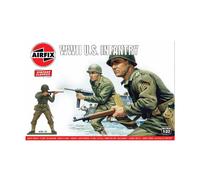 AIRFIX - Model Figures Set - A02703V WWII U.S. Infantry - Model Building Kit Accessories, Plastic Model Kits for Adults & Children 8+, Set Includes 14 Unpainted Figures - Model Accessory for Dioramas