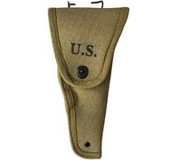 WWII US Military Colt .45 M1911 Canvas Utility Holster Reproduction - Durable Khaki Pistol Holster Vintage Style