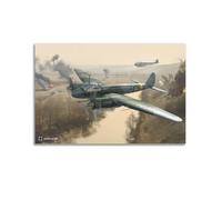 WWII Vintage Military Aircraft Poster Junkers Ju.88P German Multi-purpose Fighter Poster Decorative Painting Canvas Wall Posters And Art Picture Print Modern Family Bedroom Decor Posters 20x30inch(50x