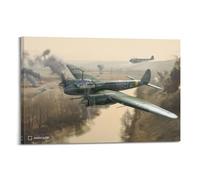WWII Vintage Military Aircraft Poster Junkers Ju.88P German Multi-purpose Fighter Poster Decorative Painting Canvas Wall Posters And Art Picture Print Modern Family Bedroom Decor Posters 24x36inch(60x