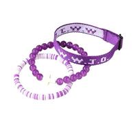 WWJD Bracelet Set for Women Men Adjustable Tone Heishi Vinyl Record and Natural Stone Beads Christening Confirmation Jewelry Brazilian Couple Bracelet, one size, Plastic, No Gemstone