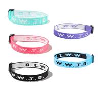 WWJD Rope Woven Adjustable What Would Jesus Do Bracelet Wristbands Bracelet for Women Men Jewelry Colorful Gifts Braied Protection Inspirational Bracelets Couple Friendship, S, rope