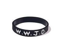 WWJD Silicone Bracelet What Would Jesus Do Rubber Bracelet Wristbands Bracelet for Women Men Jewelry Colorful Gifts Protection Pray Bracelet Inspirational Colorful, Rubber, rubber