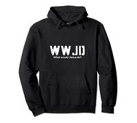 WWJD What Would Jesus Do - Christian Religion - Middle Pullover Hoodie