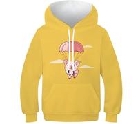 WWJLRLXTO Cute Pig Hoodies 3D Boys Girls Kid Funny Pig Pullover Sweatshirts with Pocket Age 6-15 Years 9-11Y