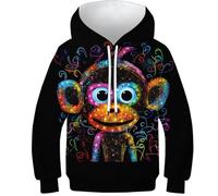 WWJLRLXTO Monkey Hoodies 3D Clothes For Kids Kid Funny Animal Pullover Sweatshirts Long Sleeve for 6-16 Years 12-14Y