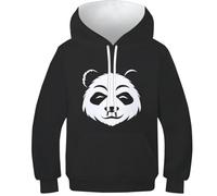 WWJLRLXTO Panda Hoodies 3D Boys Girls Novelty Animal Pullover Sweatshirts with Pocket for 6-16 Years 8-10Y