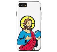 WWJT What Would Jesus Throw Disc Golf Jesus Treesus Saves Case for iPhone SE (2020) / 7/8
