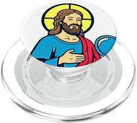 WWJT What Would Jesus Throw Disc Golf Jesus Treesus Saves PopSockets PopGrip for MagSafe