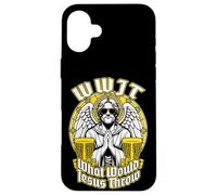 WWJT What Would Jesus Throw Disc Golf Player Lover Faith Case for iPhone 16 Plus