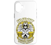 WWJT What Would Jesus Throw Disc Golf Player Lover Faith Case for iPhone 16 Plus