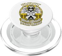 WWJT What Would Jesus Throw Disc Golf Player Lover Faith PopSockets PopGrip for MagSafe