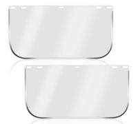 WWmily 2 Pcs Face Shield Replacement Lens 15.5x8 Inch Clear Full Face Visor Protective Safety Helmet Shield for Welding Grinding Cosplay