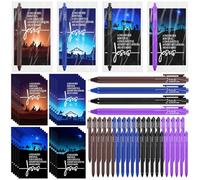 WWmily 40 Pcs Christian Jesus Loves You Gifts Bulk Religious Jesus Nativity Scene Notebooks Inspirational Ballpoint Pen Bible Verse Journal Notepad for First Communion Holy Week Sunday School Church