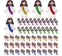 WWmily 50/120 Pcs Mini Jesus Figures Jesus Loves You Religious Tiny Jesus Cute Doll to Hide and Seek Church Favors for Sunday School Baptism Activities Party Supplies (120)