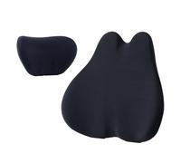 WWMOZ Car Seat Head Lumbar Cushion,Car Set Headrest Pillows,for VW UP 2015-2016,Comfortable Ergonomic Design Headrest and Lumbar,Car Accessories,A-2pcs Black Lumbar Pillow + Head Pillow