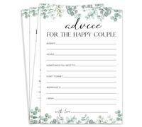 WwongxianB Advice for The Happy Couple Bridal Shower Games, Eucalyptus Greenery Bridal Shower Games Cards 30 Guests, Wedding Engagement Bachelorette Party Activity & Game Reception Supplies-A07