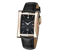 WWOOR Square Watches for Men Stainless Steel Mens Square Watch with Date Original Waterproof Analog Quartz Fashion Business Casual Wristwatch