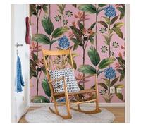 WWPMNQD Background Tropical Plant Wallpaper Green Leaves Peel and Stick Wallpaper Waterproof Tree Bathroom Kitchen Wall Decoration(44cmx300cm)