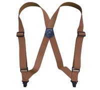WWPMNQD Men's Braces 3.8 * 125cm Fashion Men Suspenders Adult 2 Clips Side Plastic Braces Strap For Belt Shirt Pants Suspender Male Jockstrap(Camel)